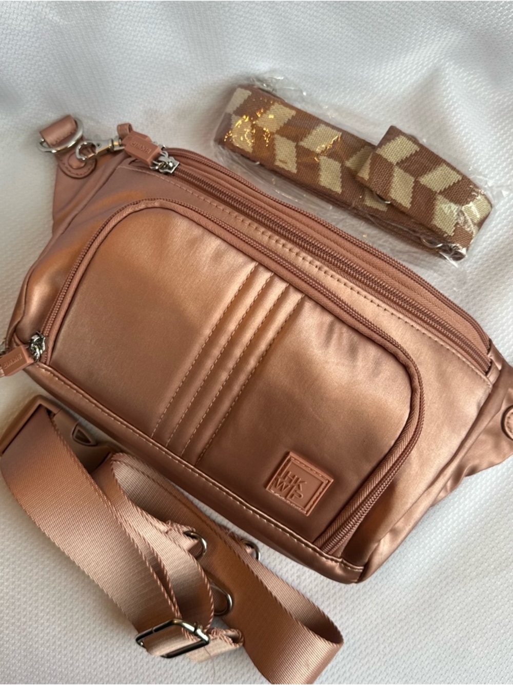 IHKWIP Rose Gold Crossbody Bag - excellent condition!